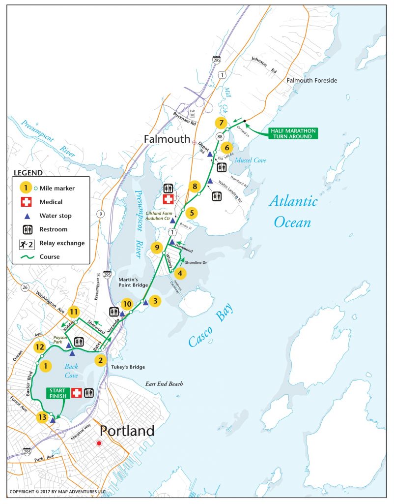 HalfMarathonMap1 Maine Marathon