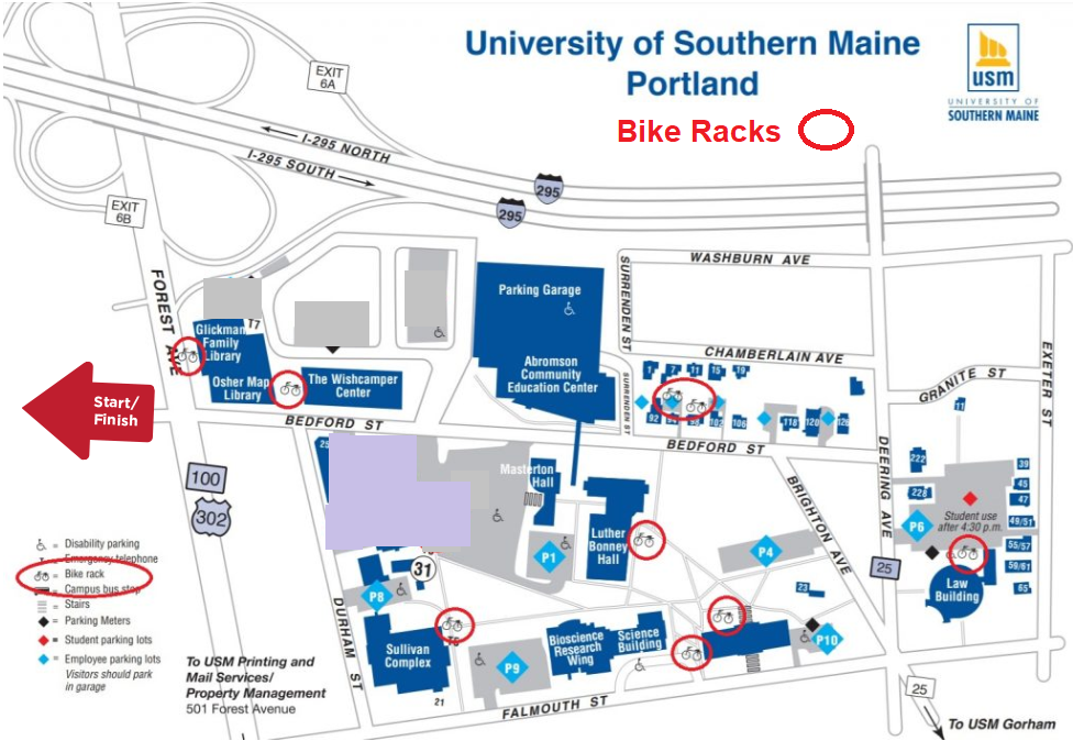 Bike parking map