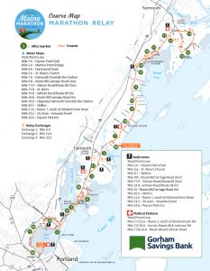 Maine Marathon Relay Map 2023