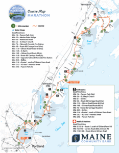 2025 Maine Marathon Full Marathon Course Map