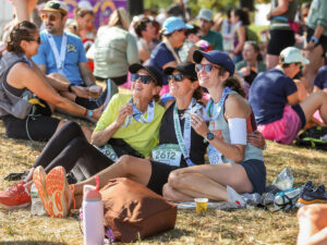 Runners pose for photo post race